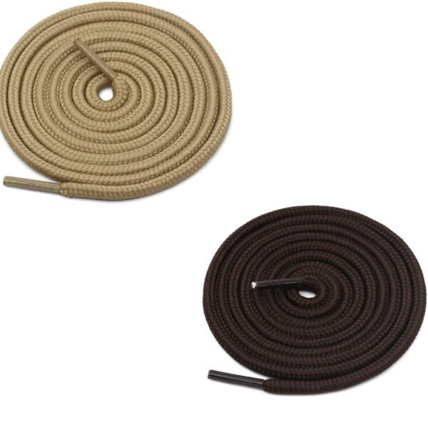 Round Plain Shoelace (2 Pair) (1 Pair per color) | Athletic | Sport | Running | Casual or Gym Shoe Strings