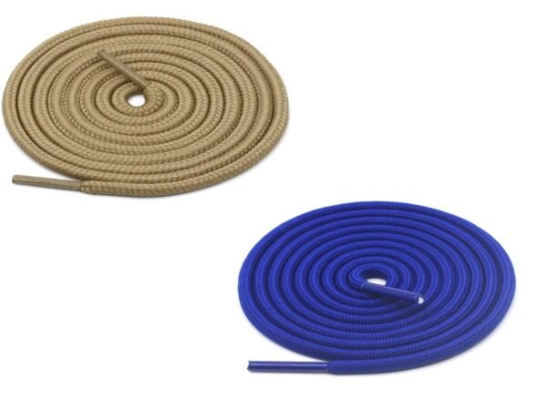 Round Plain Shoelace (2 Pair) (1 Pair per color) | Athletic | Sport | Running | Casual or Gym Shoe Strings