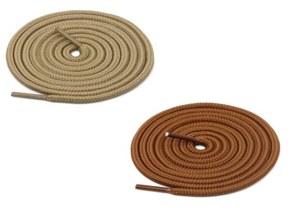 Round Plain Shoelace (2 Pair) (1 Pair per color) | Athletic | Sport | Running | Casual or Gym Shoe Strings