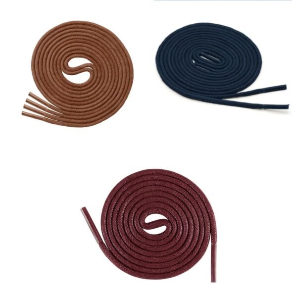 Formal Shoelace (3 Pair) (1 Pair Per Color) Partywear| Dress Shoes | Boots | Leather Shoe Laces for Formal Shoe