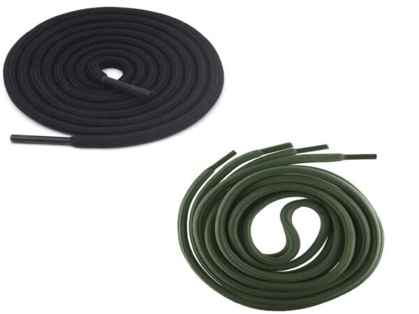 Round Plain Shoelace (2 Pair) (1 Pair per color) | Athletic | Sport | Running | Casual or Gym Shoe Strings