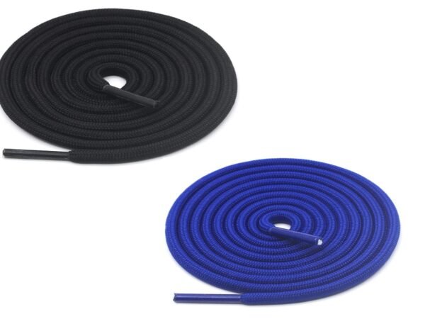 Round Plain Shoelace (2 Pair) (1 Pair per color) | Athletic | Sport | Running | Casual or Gym Shoe Strings