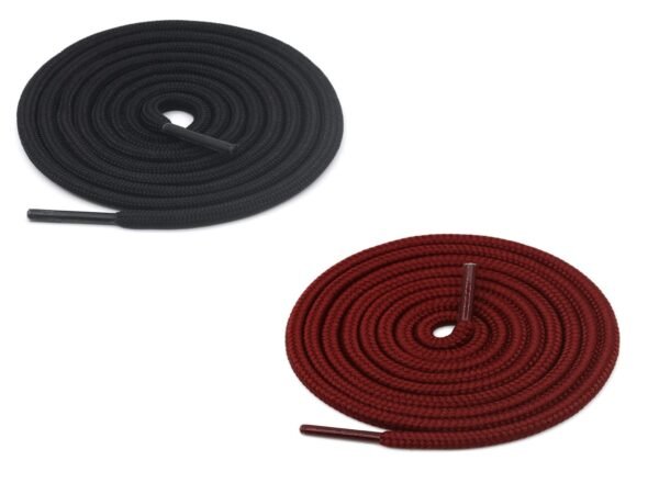Round Plain Shoelace (2 Pair) (1 Pair per color) | Athletic | Sport | Running | Casual or Gym Shoe Strings