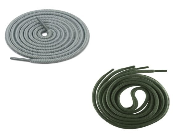 Round Plain Shoelace (2 Pair) (1 Pair per color) | Athletic | Sport | Running | Casual or Gym Shoe Strings