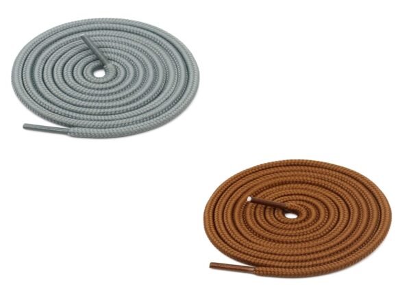 Round Plain Shoelace (2 Pair) (1 Pair per color) | Athletic | Sport | Running | Casual or Gym Shoe Strings