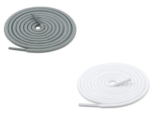 Round Plain Shoelace (2 Pair) (1 Pair per color) | Athletic | Sport | Running | Casual or Gym Shoe Strings