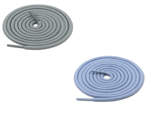 Round Plain Shoelace (2 Pair) (1 Pair per color) | Athletic | Sport | Running | Casual or Gym Shoe Strings