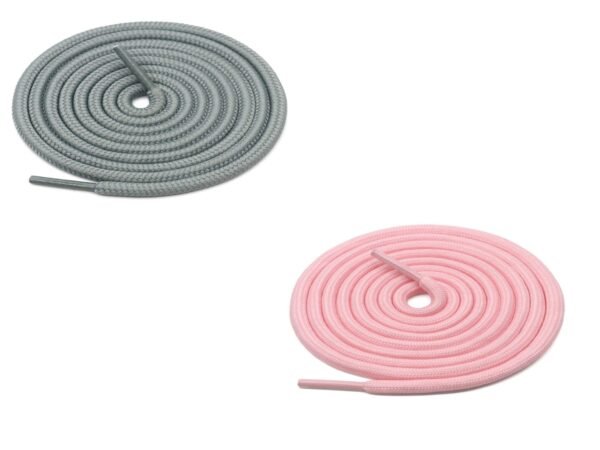 Round Plain Shoelace (2 Pair) (1 Pair per color) | Athletic | Sport | Running | Casual or Gym Shoe Strings