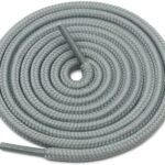 Round plain grey shoelace for sneakers