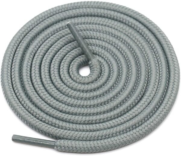 Round plain grey shoelace for sneakers