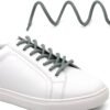 Round plain grey shoelace for sneakers