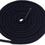 Round plain navy shoelace for sneakers