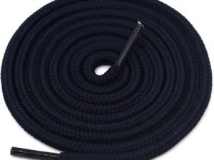 Round plain navy shoelace for sneakers