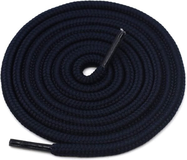 Round plain navy shoelace for sneakers
