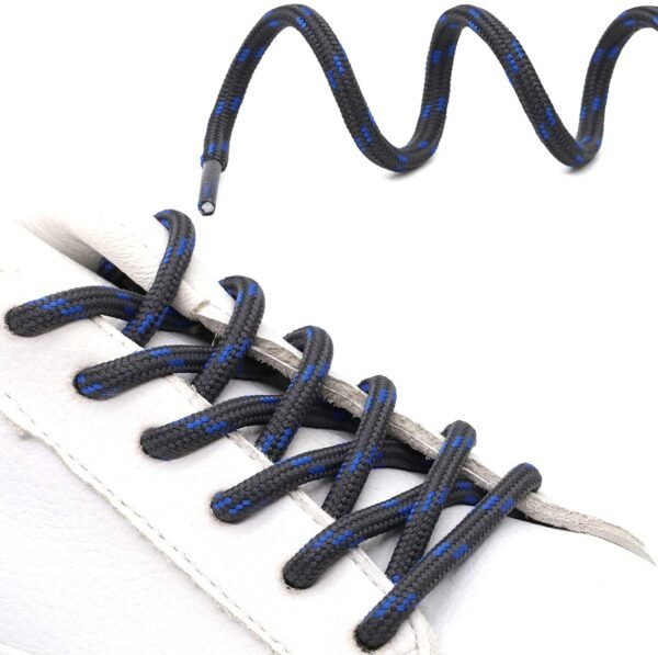 Round Grey Blue Shoelace for Sneakers
