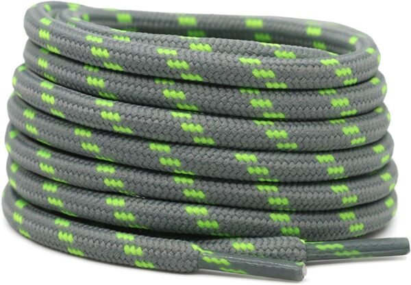 Round Grey Green Shoelace for Sneakers