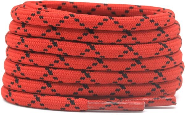 Round Red Black Shoelace for Sneakers