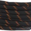 Round Black Orange Shoelace for Sneakers