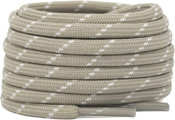 Round Beige Orange Shoelace for Sneakers