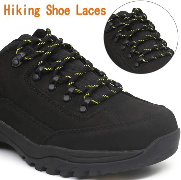 Round Black Yellow Shoelace for Sneakers