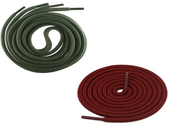 Round Plain Shoelace (2 Pair) (1 Pair per color) | Athletic | Sport | Running | Casual or Gym Shoe Strings