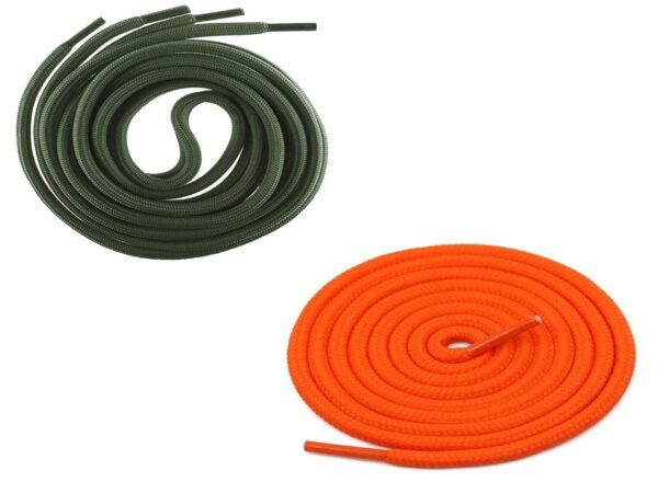 Round Plain Shoelace (2 Pair) (1 Pair per color) | Athletic | Sport | Running | Casual or Gym Shoe Strings