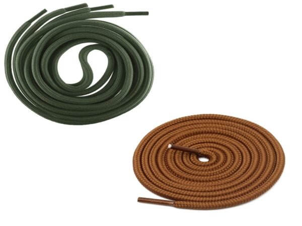 Round Plain Shoelace (2 Pair) (1 Pair per color) | Athletic | Sport | Running | Casual or Gym Shoe Strings