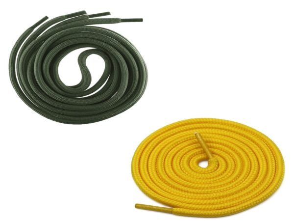 Round Plain Shoelace (2 Pair) (1 Pair per color) | Athletic | Sport | Running | Casual or Gym Shoe Strings
