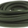 Round plain army green shoelace for sneakers