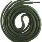 Round plain army green shoelace for sneakers
