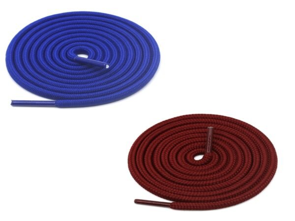Round Plain Shoelace (2 Pair) (1 Pair per color) | Athletic | Sport | Running | Casual or Gym Shoe Strings