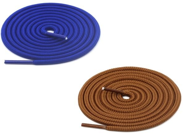 Round Plain Shoelace (2 Pair) (1 Pair per color) | Athletic | Sport | Running | Casual or Gym Shoe Strings