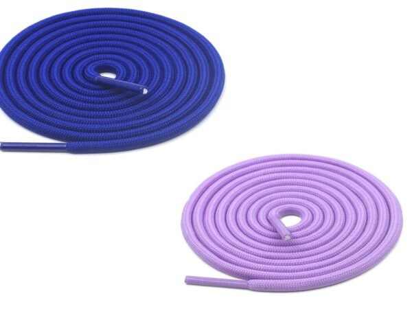 Round Plain Shoelace (2 Pair) (1 Pair per color) | Athletic | Sport | Running | Casual or Gym Shoe Strings