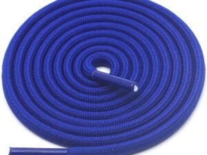 Round plain blue shoelace for sneakers