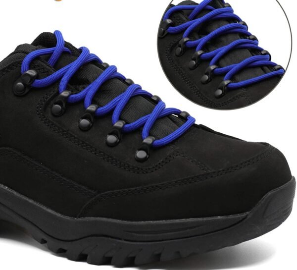 Round plain blue shoelace for sneakers