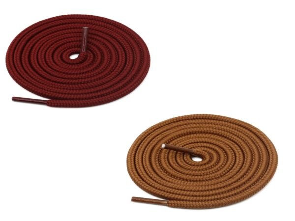 Round Plain Shoelace (2 Pair) (1 Pair per color) | Athletic | Sport | Running | Casual or Gym Shoe Strings