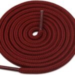 Round plain maroon shoelace for sneakers