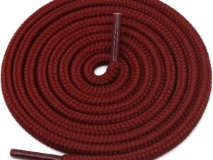 Round plain maroon shoelace for sneakers
