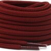 Round plain maroon shoelace for sneakers