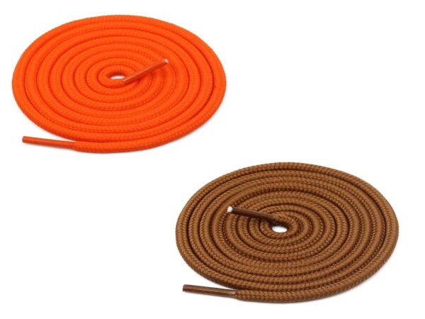 Round Plain Shoelace (2 Pair) (1 Pair per color) | Athletic | Sport | Running | Casual or Gym Shoe Strings