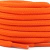 Round plain orange shoelace for sneakers
