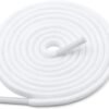 Round plain white shoelace for sneakers