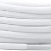Round plain white shoelace for sneakers