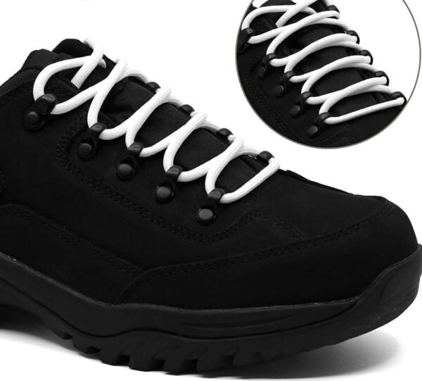 Round plain white shoelace for sneakers
