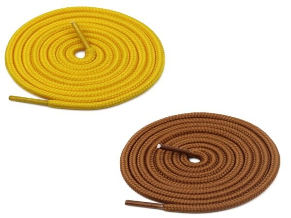 Round Plain Shoelace (2 Pair) (1 Pair per color) | Athletic | Sport | Running | Casual or Gym Shoe Strings
