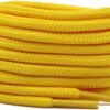 Round plain yellow shoelace for sneakers