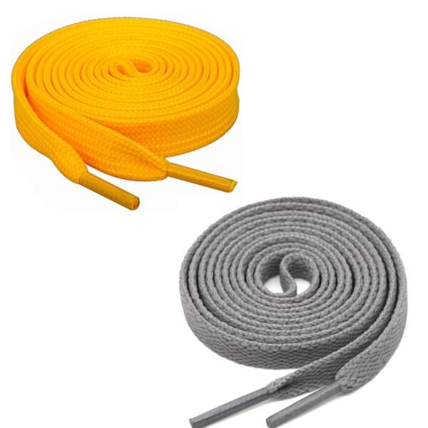 Flat Shoelace (2 Pair | (1 Pair Per Single Color) Shoelaces for Sport, Running Casual, Gym Shoes.
