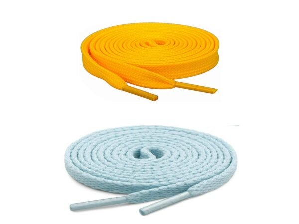 Flat Shoelace (2 Pair | (1 Pair Per Single Color) Shoelaces for Sport, Running Casual, Gym Shoes.