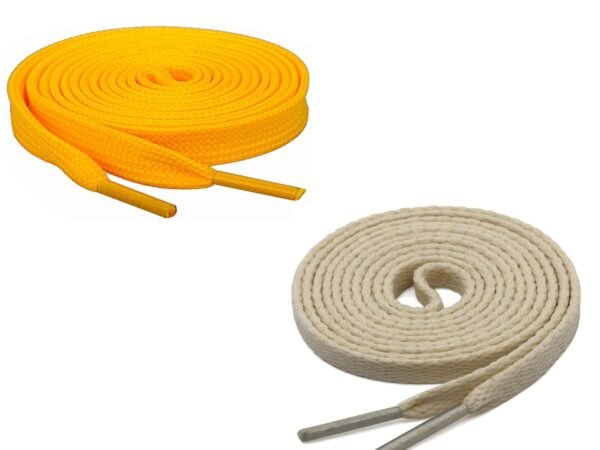 Flat Shoelace (2 Pair | (1 Pair Per Single Color) Shoelaces for Sport, Running Casual, Gym Shoes.