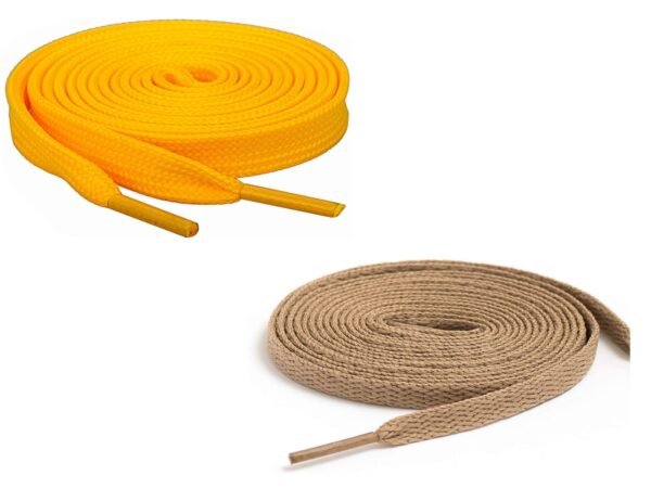 Flat Shoelace (2 Pair | (1 Pair Per Single Color) Shoelaces for Sport, Running Casual, Gym Shoes.